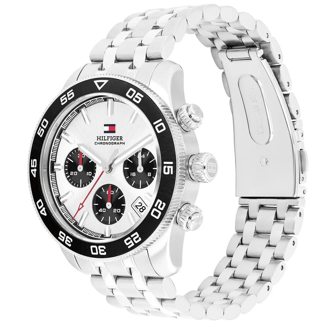 TOMMY HILFIGER TH85 CHRONOGRAPH SILVER STAINLESS STEEL MEN&