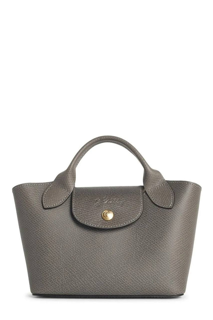 LONGCHAMP ÉPURE XS LEATHER TOTE BAG-GRAY