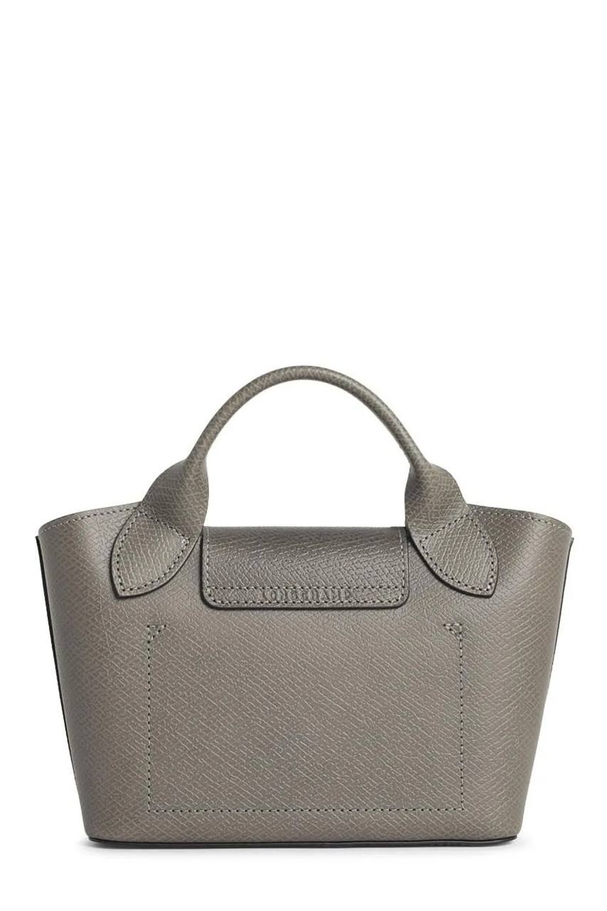 LONGCHAMP ÉPURE XS LEATHER TOTE BAG-GRAY