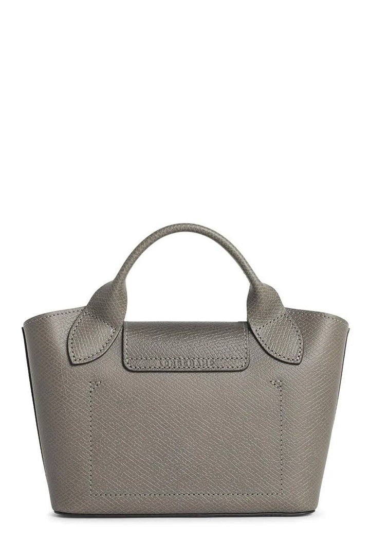 LONGCHAMP ÉPURE XS LEATHER TOTE BAG-GRAY