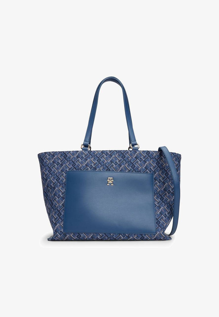 TOMMY HILFIGER DISTINCT TOTE MONO-HANDBAG-BLUE